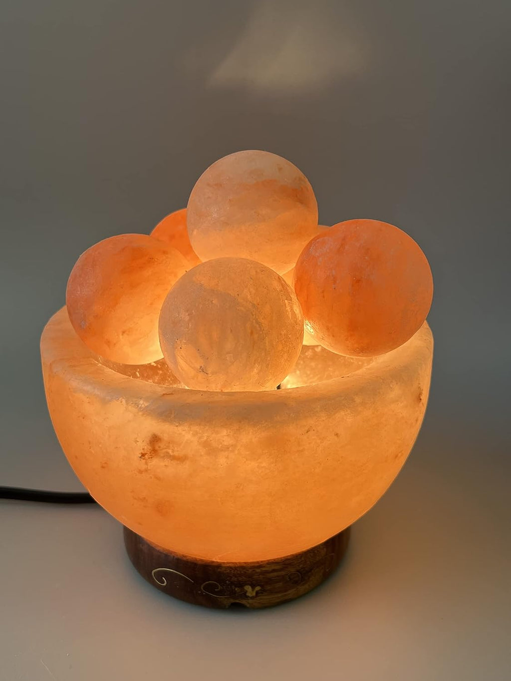 6 inches 8 lbs. Himalayan Salt Lamp with Dimmer Switch and Extra Bulb Q723745