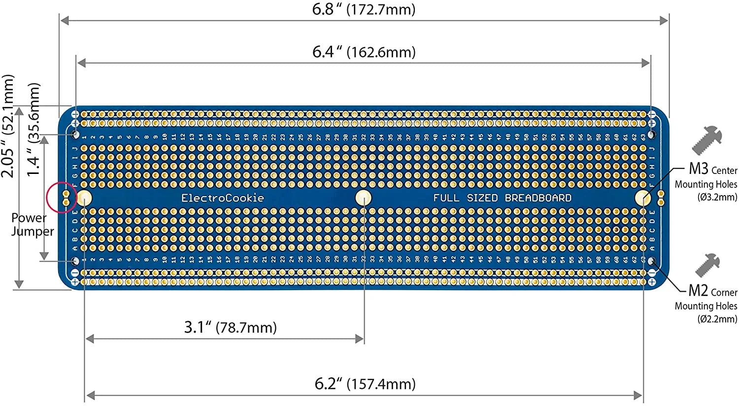 Solderable Breadboard PCB Board E769