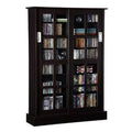 Espresso Sliding Glass Door Media Cabinet R353164