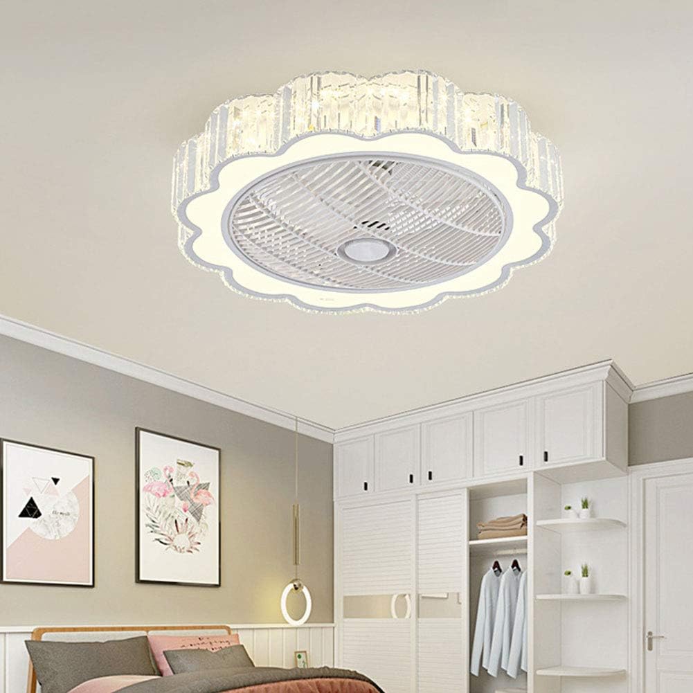 23" Ceiling Fan with Lights, Acrylic LED Ceiling Fan with Remote Control White G576