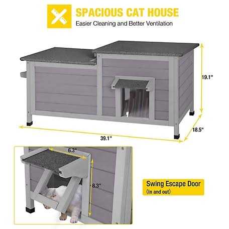 2-Room Outdoor Cat House C484164