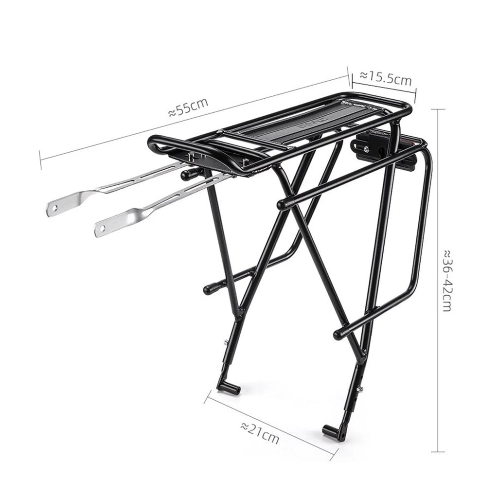 Black Durable Bike Cargo Rear Rack with Reflector O915888