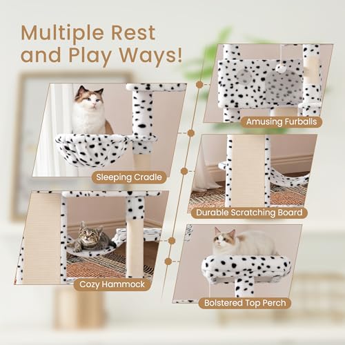 Grey Cat Tree with Sisal Scratching Posts S359073