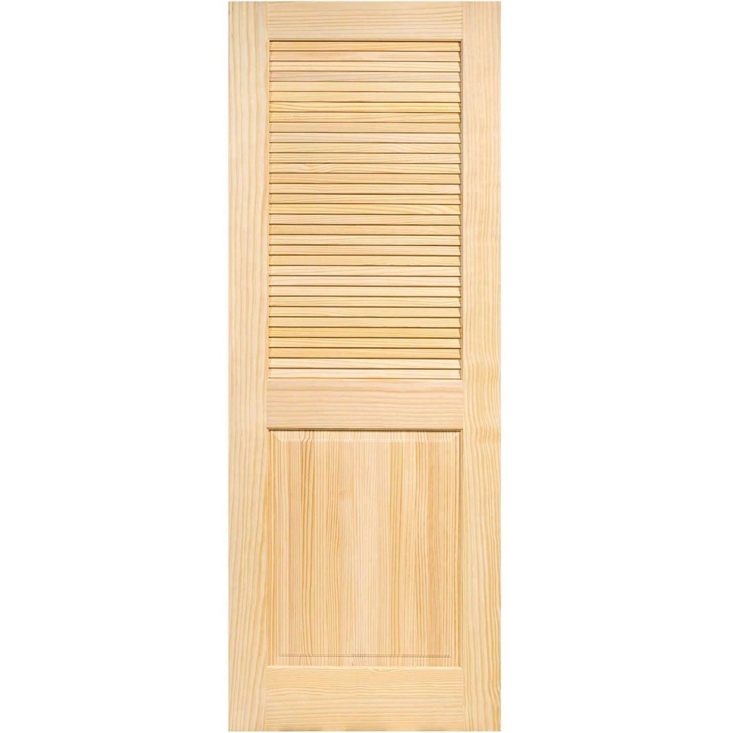Solid Wood Louvered Slab Door Z249