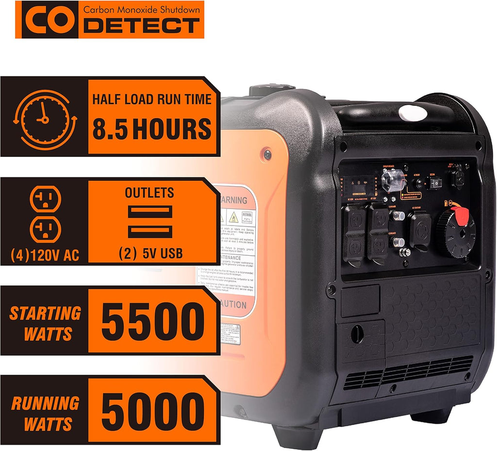 Inverter Generator, Gas Powered, Ultra Lightweight Y28204