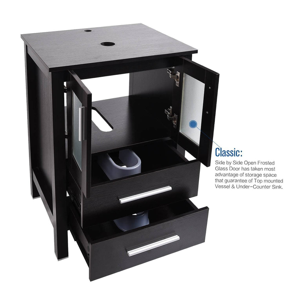 Dark Brown 24 inch Bathroom Vanity Combo B326