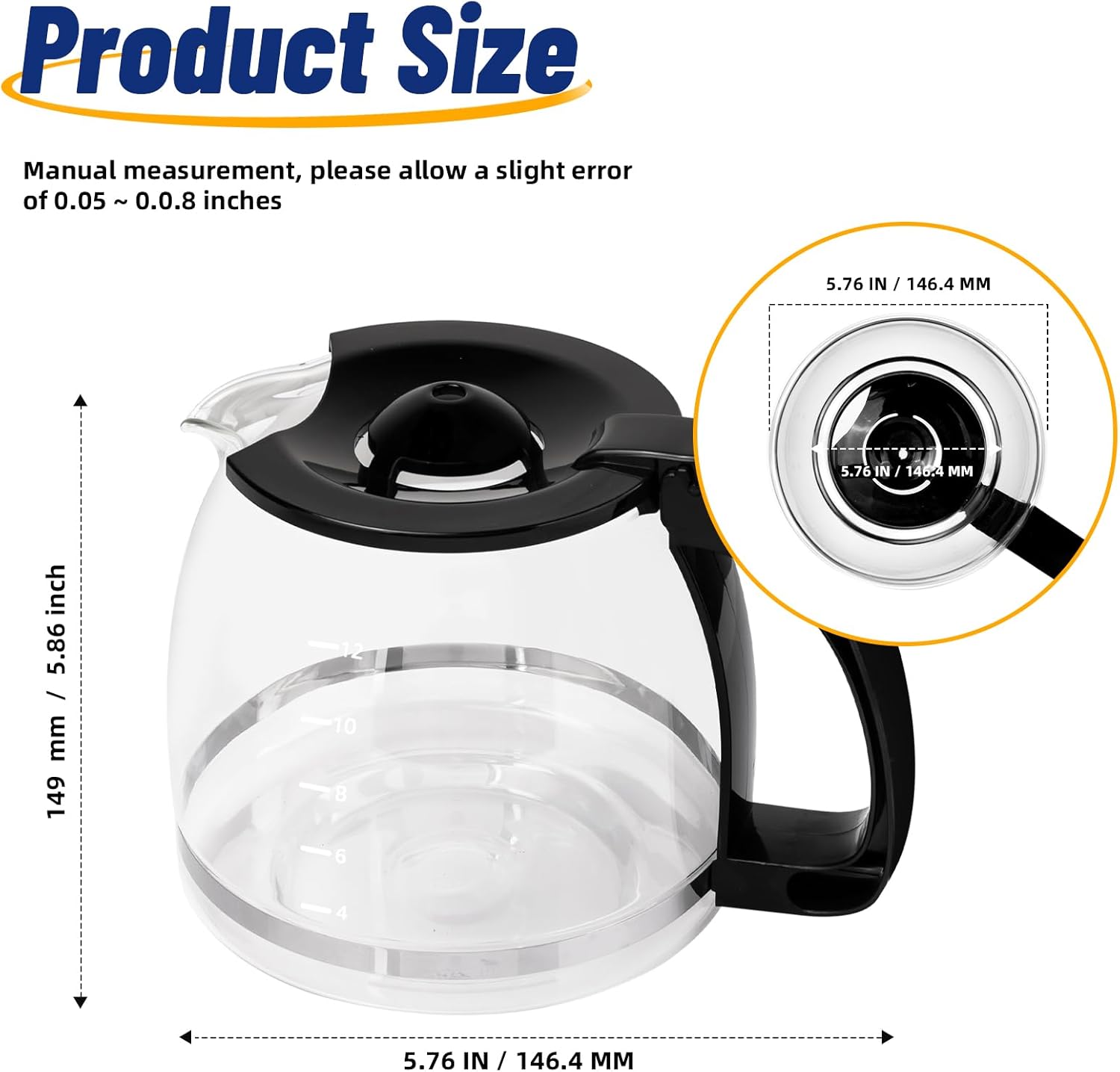 12-Cup Glass Coffee Carafe Y65688