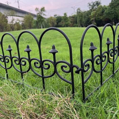 Black Plastic Garden Fence 13 inch High 10 Pack E811