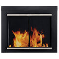 Black Small Fireplace Glass Door U11527