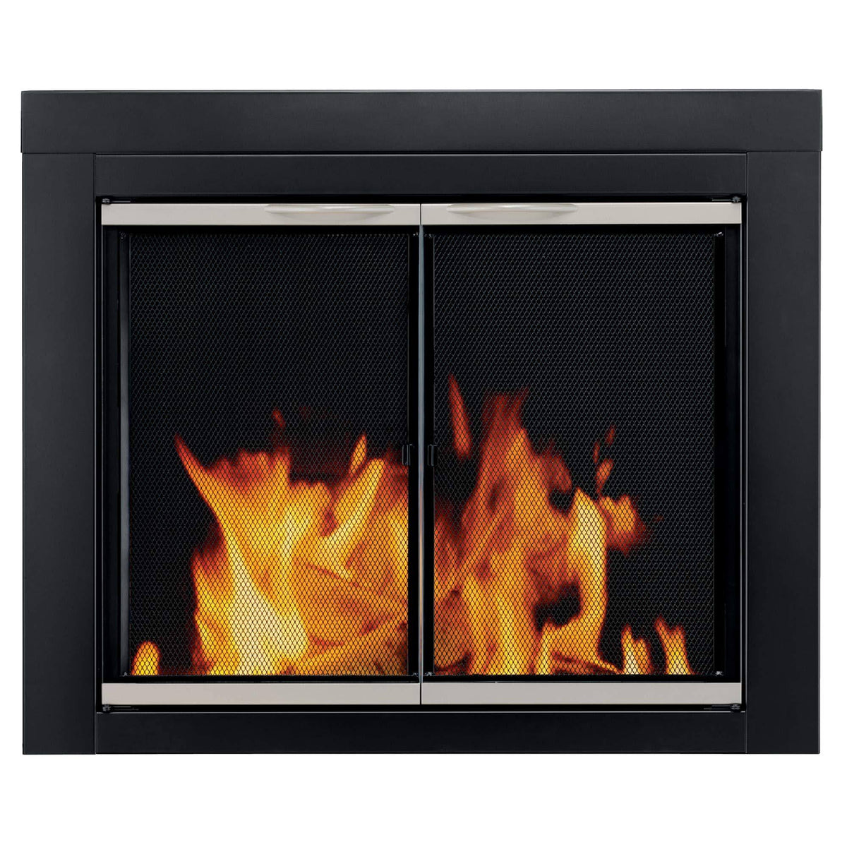 Black Small Fireplace Glass Door U11527