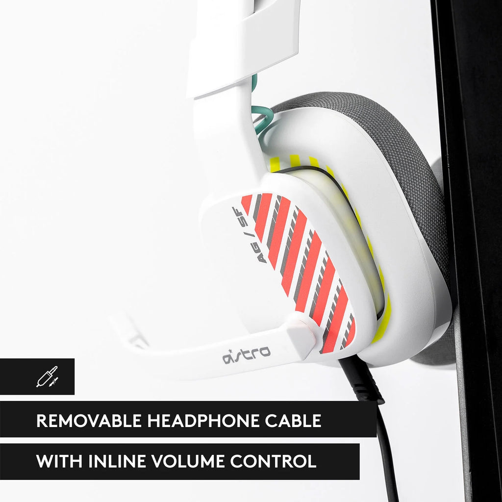 White Wired Gaming Over-Ear Headset with Boom Microphone X462477