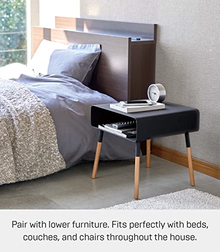 White Side Table with Storage Shelf S62067
