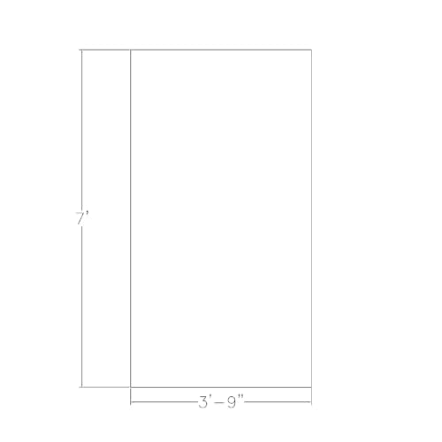 White 7 Foot Rectangular Conference Table with Metal T-Legs D1017