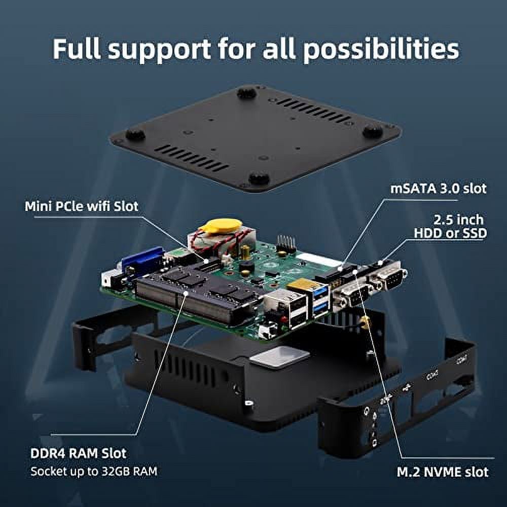 32GB DDR4 RAM 512GB SSD Fanless Mini PC G5000