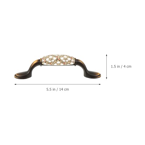 2pcs Black Ceramic Drawer Knobs H8190