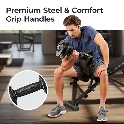Adjustable Dumbbells 15Lb 25Lb 43Lb 55Lb 90Lb 6in1 U3870