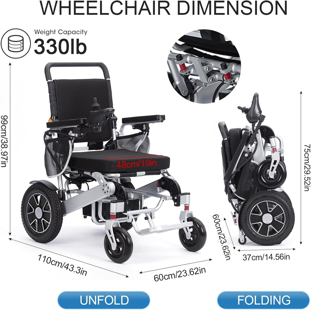 Lightweight Foldable Aluminium Alloy Electric Wheelchair A5387