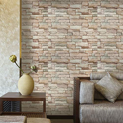 10 Pack Self-Adhesive Faux Stone Wall Panel C57189
