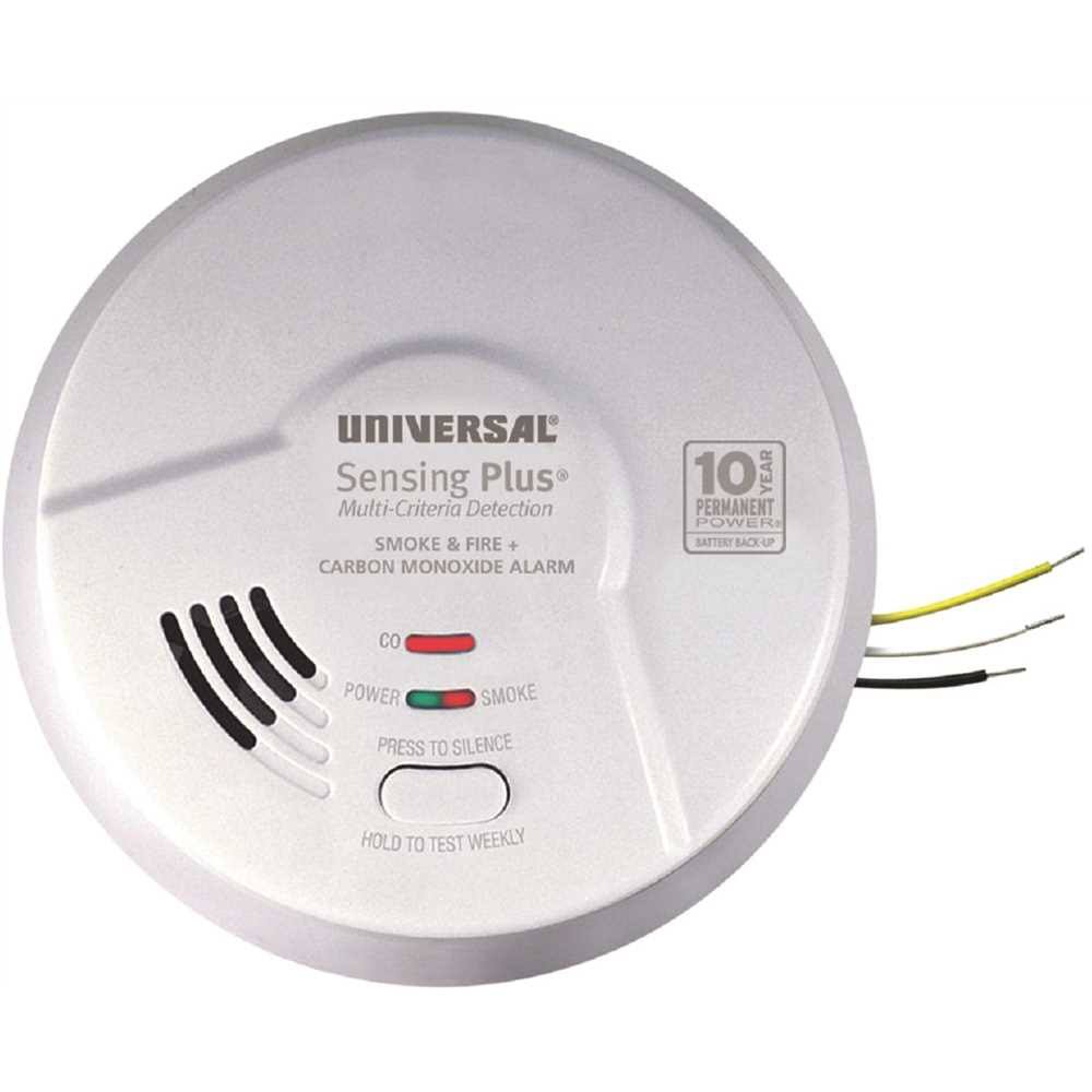 3-in-1 Hardwired Smoke Fire & CO Alarm Detector X4101