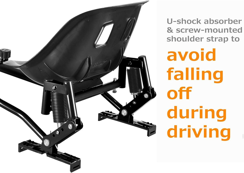 Black Hoverboard Seat Attachment with Off-Road Tire I750