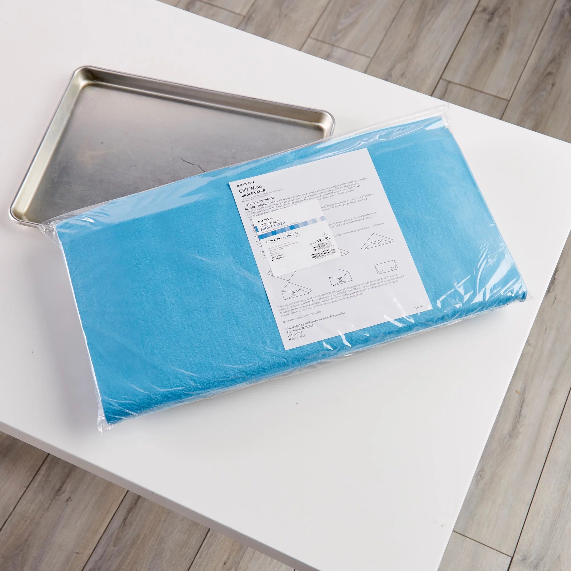 Sterilization Wrap Blue 24 x 24" 100 Ct I32678