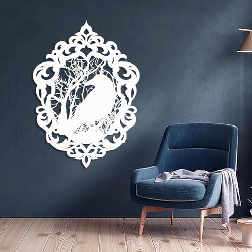 Gold Metal Crow Wall Art 13x19 in K25396