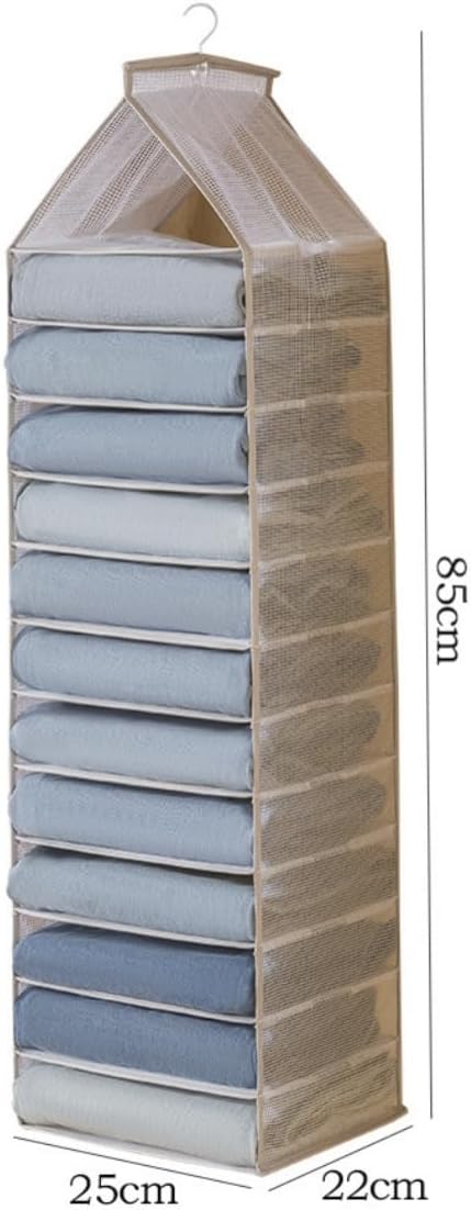 Hanging Wardrobe Organizer with 12 Storage Cubes Q695226