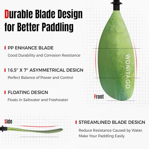 Adjustable Kayak Paddles with Alloy Shaft and PP Blade I946