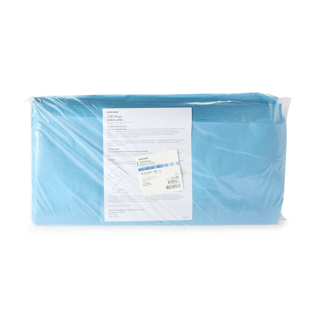 Sterilization Wrap Blue 24 x 24" 100 Ct I32678