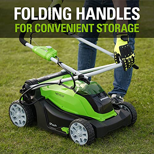 40V 17" Cordless Push Lawn Mower with 4.0Ah Battery and Charger L916