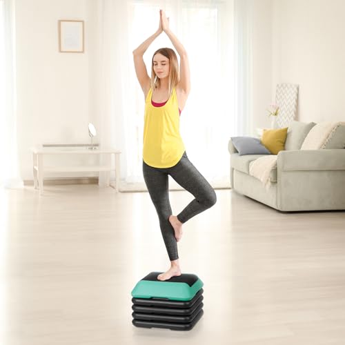 16" x 16" Adjustable Aerobic Stepper with 4 Risers, Green I25370