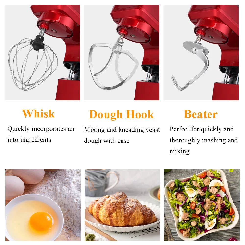 7.5Qt 660 Watts Red Tilt-Head Stand Mixer Y516525