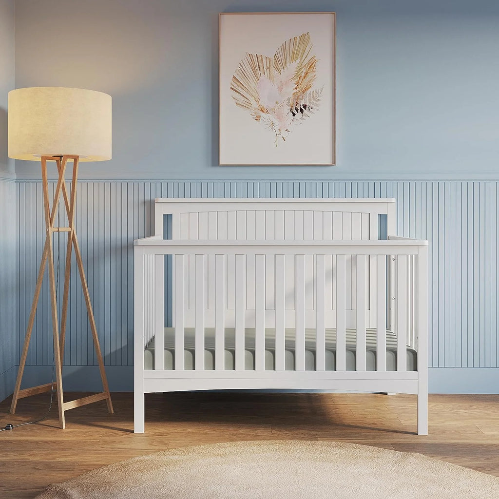4-in-1 Convertible Crib, Matte White N229271