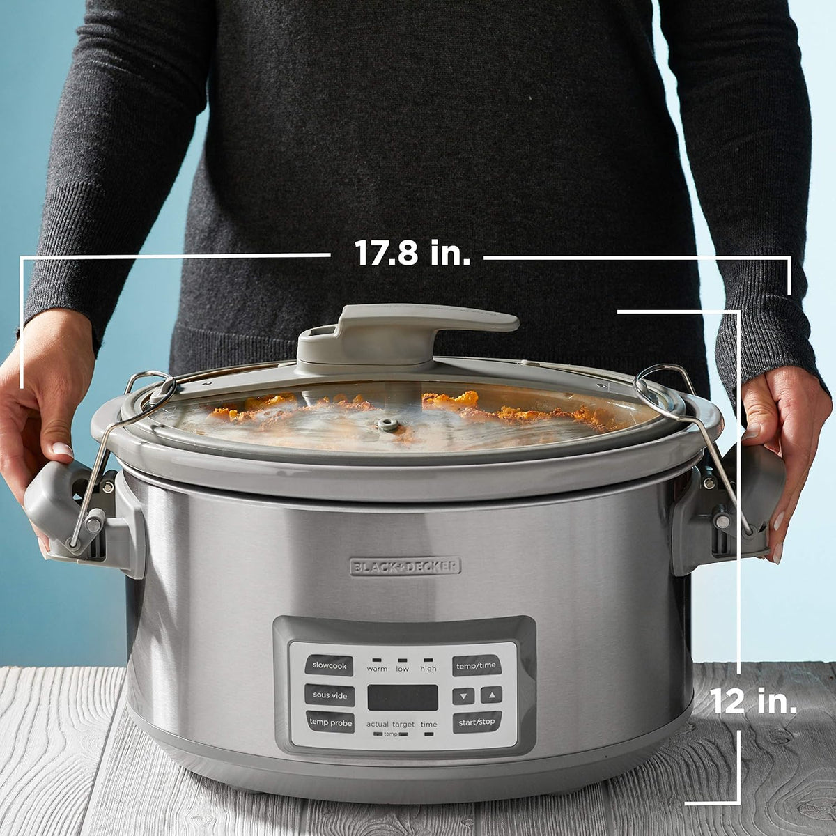 7-Quart Digital Slow Cooker with Locking Lid F324351