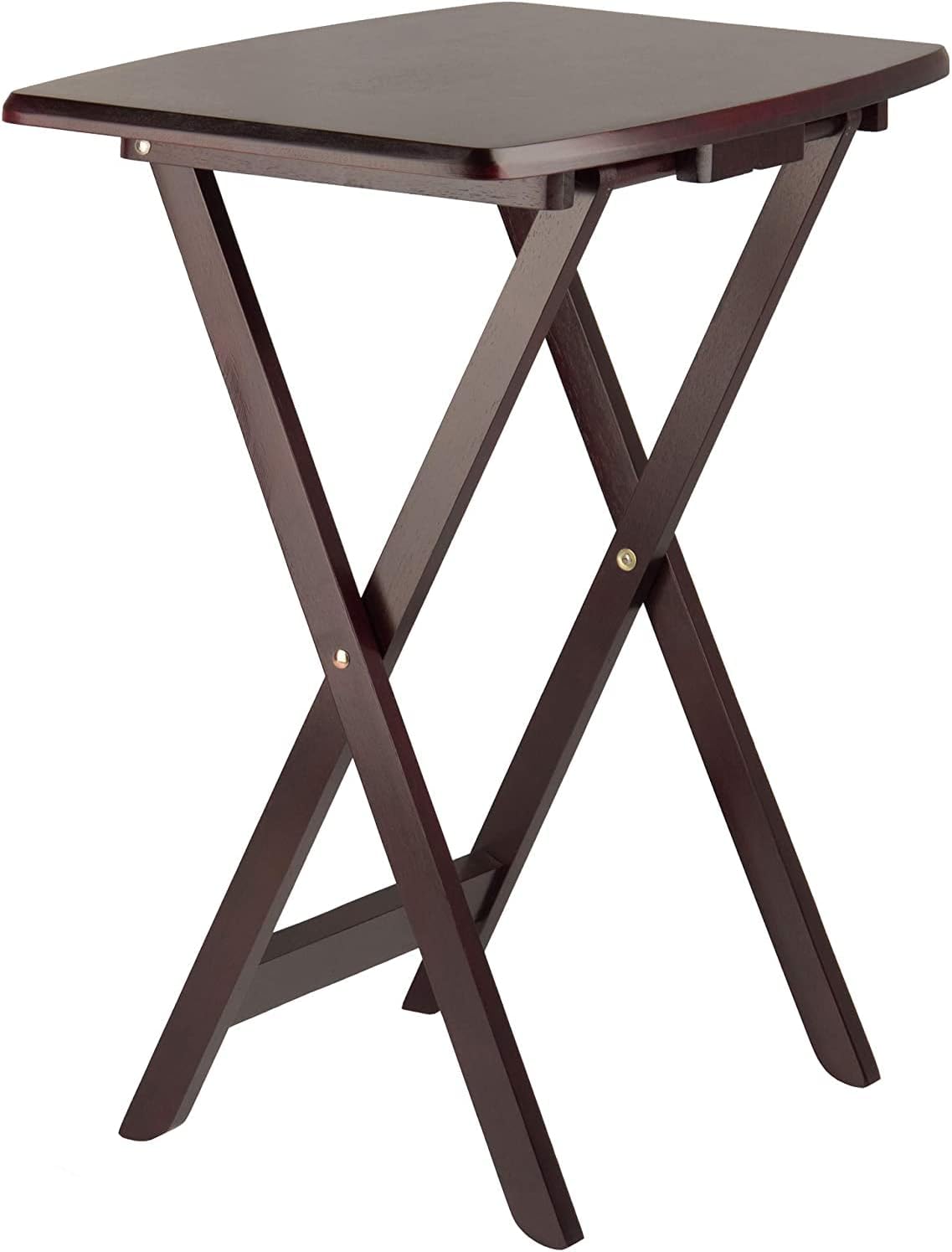 Espresso Folding Wooden Tray Table X848
