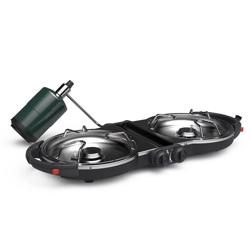 Black 2 Burner Portable Propane Camping Stove M848