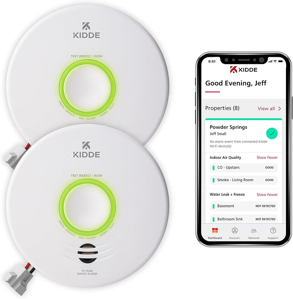 Smart Smoke & CO Detector Hardwired 2 Pack D539958