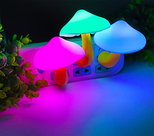 5Pack Sensor LED Night Light Plug in Mushroom Light G724