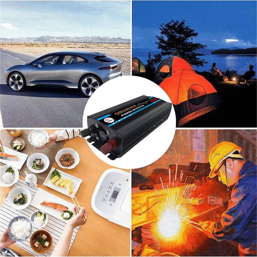 4000W Pure Sine Wave Power Inverter DC12V to AC 120V N213775