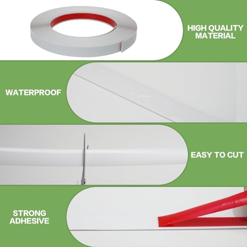 9.8Ft Peel and Stick Flexible Waterproof Wall Trim Silver C50309