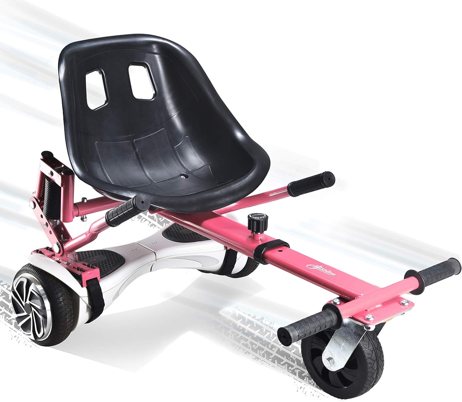Black Hoverboard Seat Attachment with Off-Road Tire I750