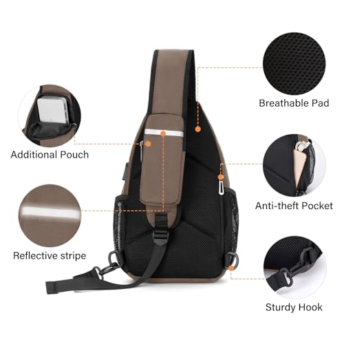 Sling Backpack Bag with USB Charging Port W24468